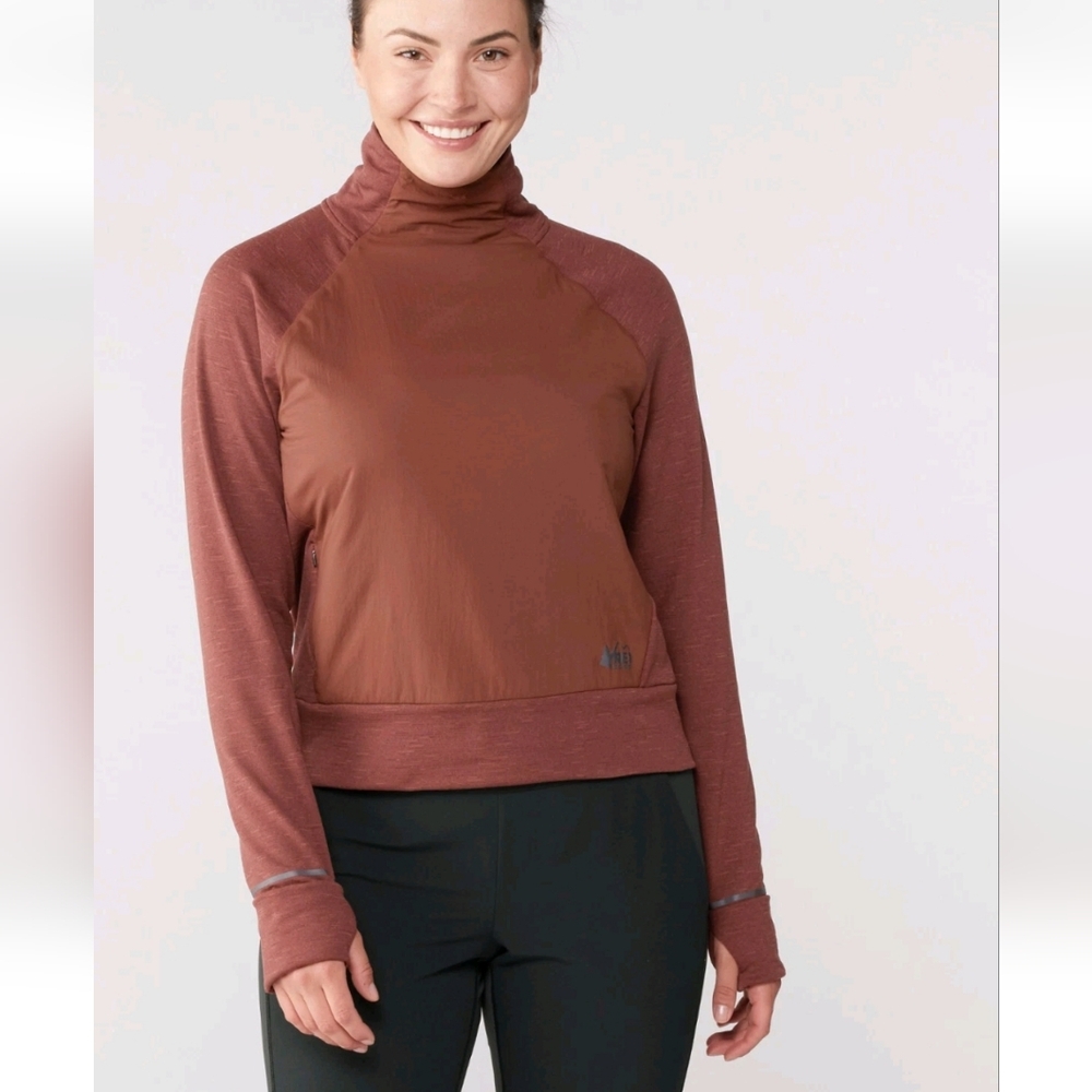 REI Co-op Swiftland Insulated Mid Layer‎ Top Mock Neck Athleisure Gorpcore